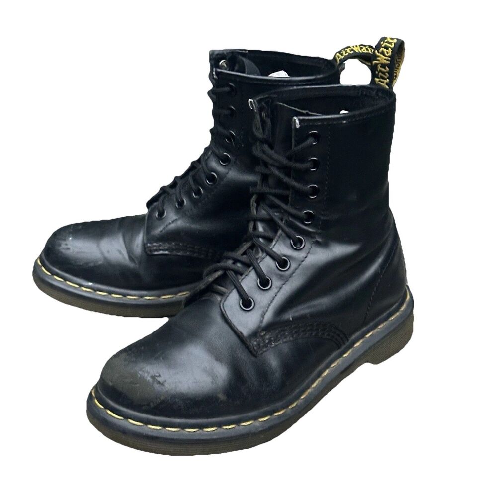 Doc Martens 1460 Originals Women’s Size 6 Black Leather Combat Lace Boots